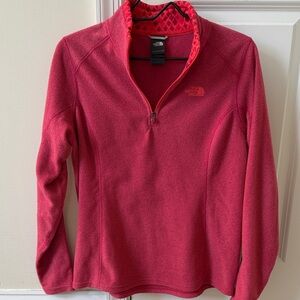 The North Face Red Fleece Half-Zip Pullover